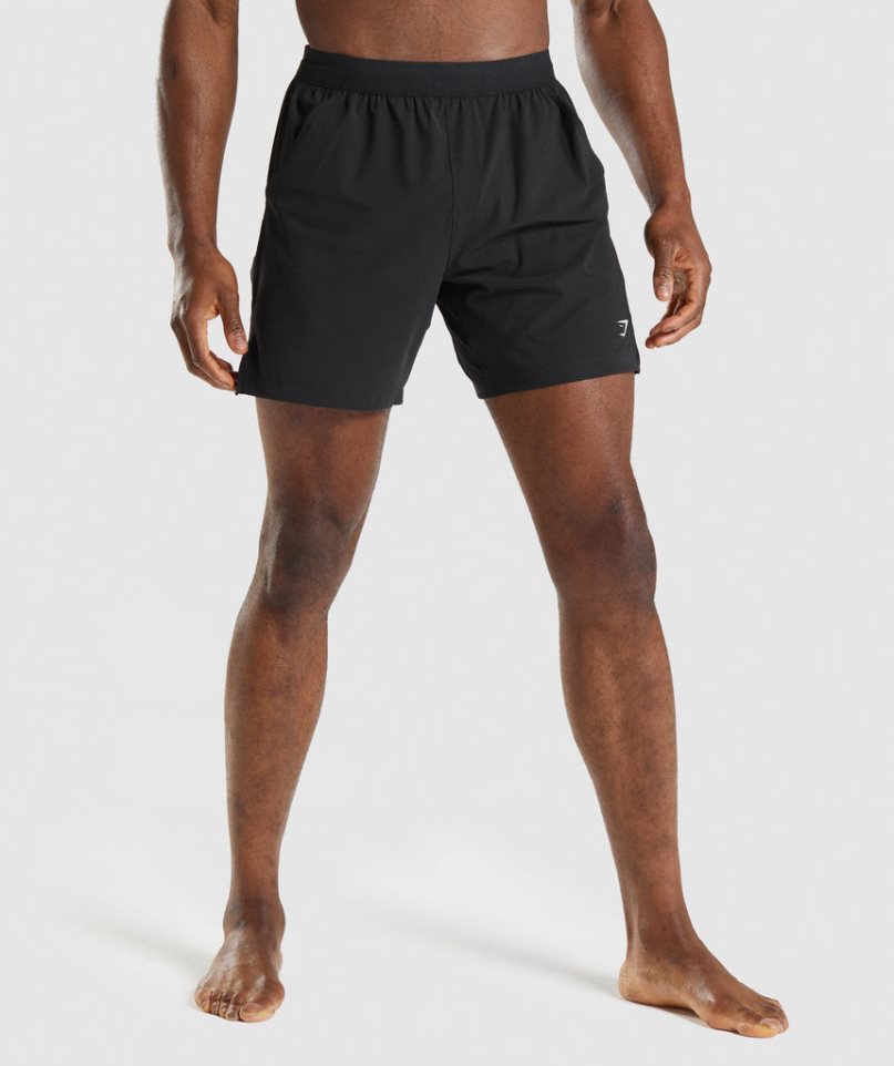 Men\'s Gymshark Studio Shorts Black | CA 567A1N